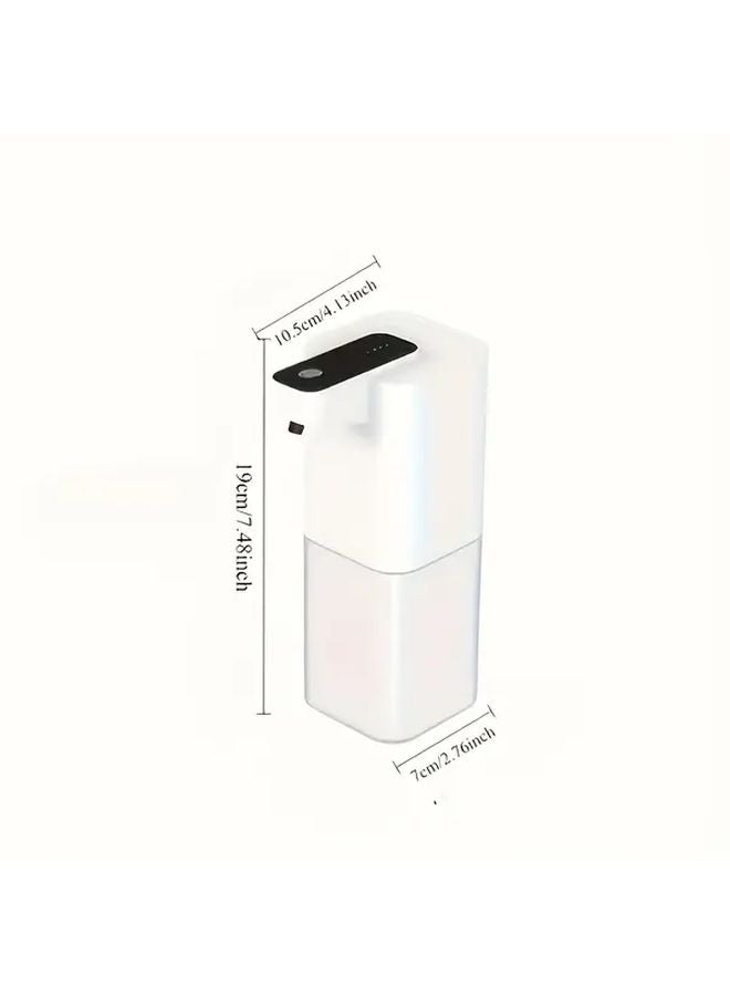 موزع صابون رغوي قابل لإعادة الشحن عبر USB باللون الأبيض، سعة كبيرة، يعمل بالبطارية - Image 2